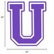 Purple Collegiate Letter (U) Corrugated Plastic Yard Sign, 30in